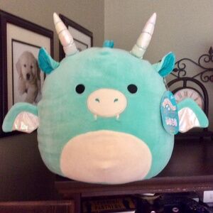 RARE RETIRED 12" Squishmallow Canadian Miles Long-Horned Dragon with Fangs